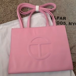 Medium bubblegum pink Telfar bag